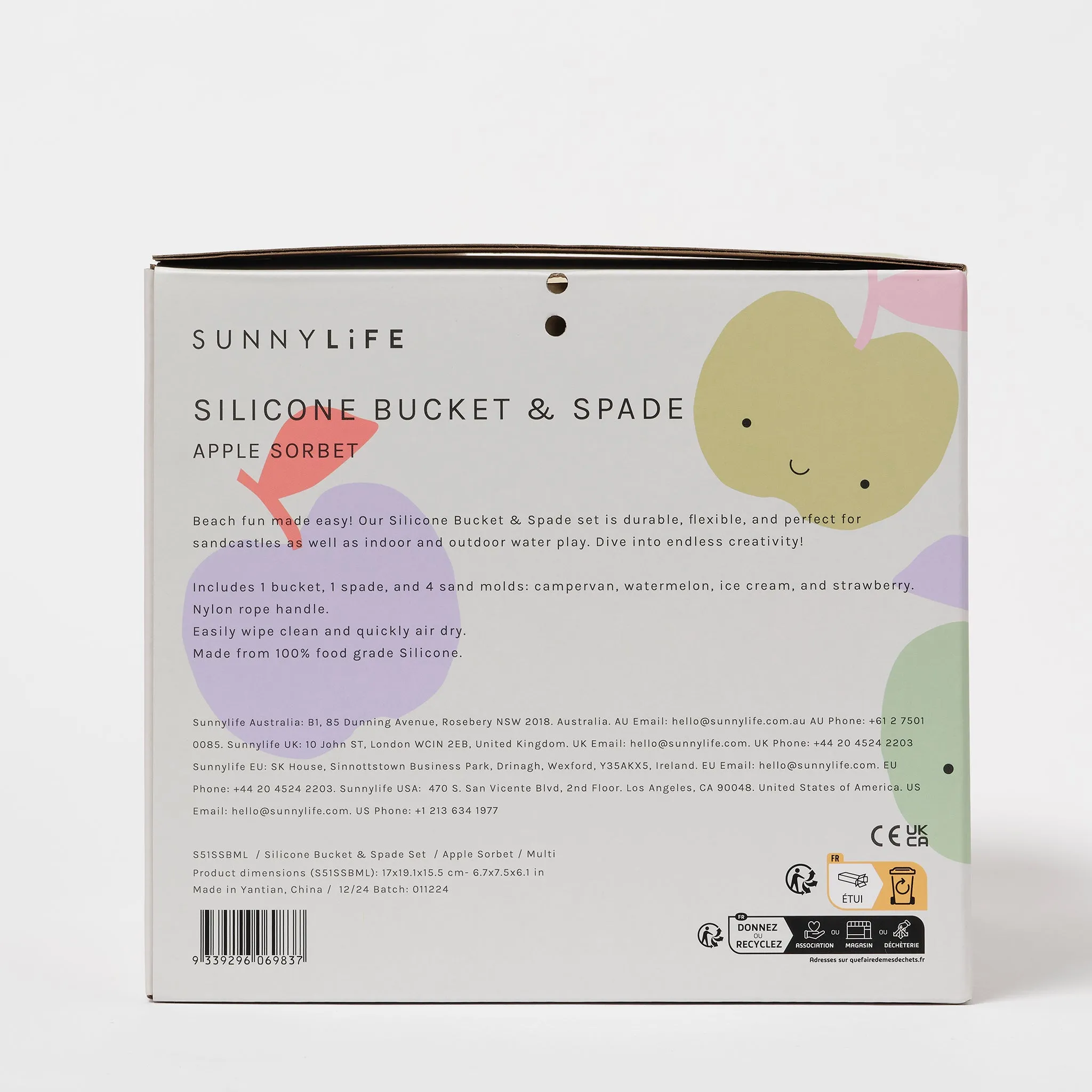Silicone Bucket & Spade Set | Apple Sorbet Multi Sunnylife