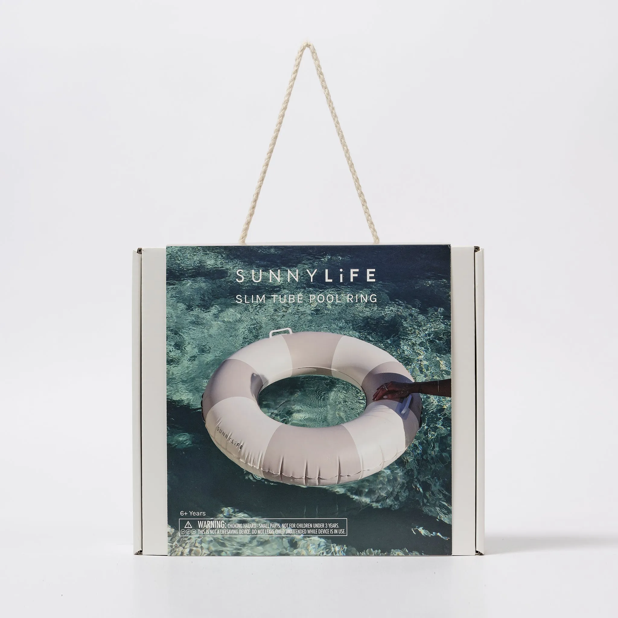 Slim Tube Pool Ring | Rustico Driftwood Stripe Sunnylife