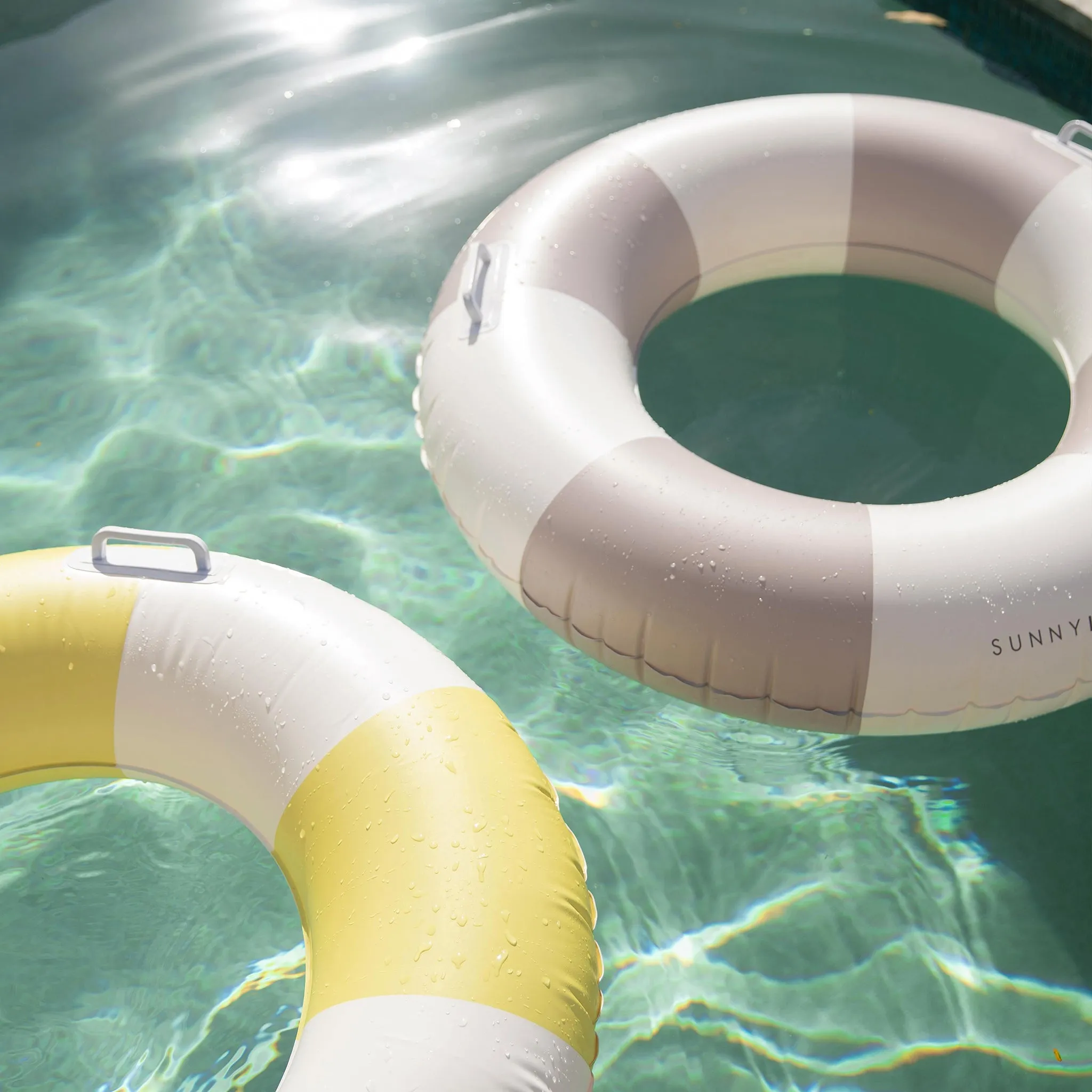 Slim Tube Pool Ring | Rustico Driftwood Stripe Sunnylife