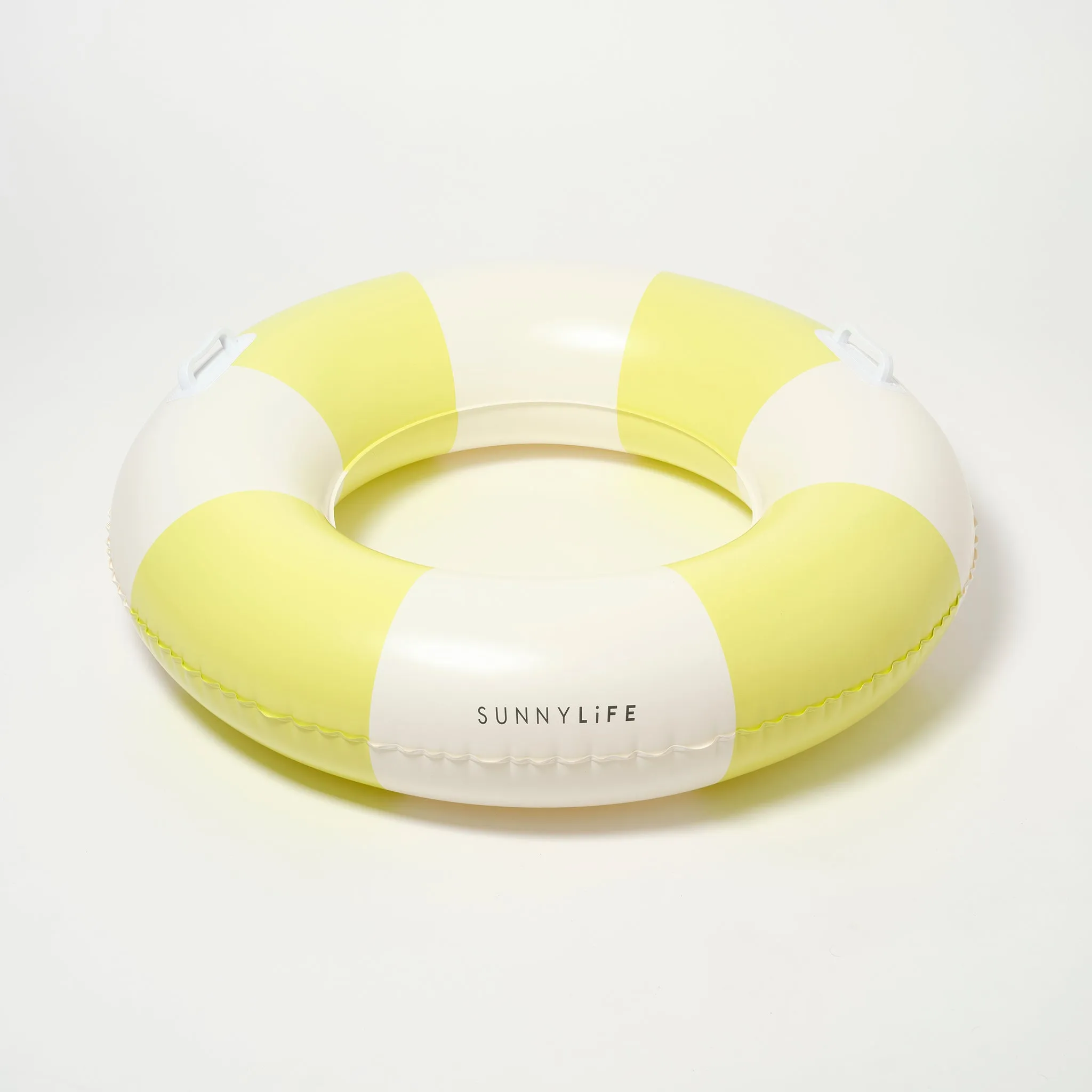 Slim Tube Pool Ring | Tides Out Citrus Stripe Sunnylife