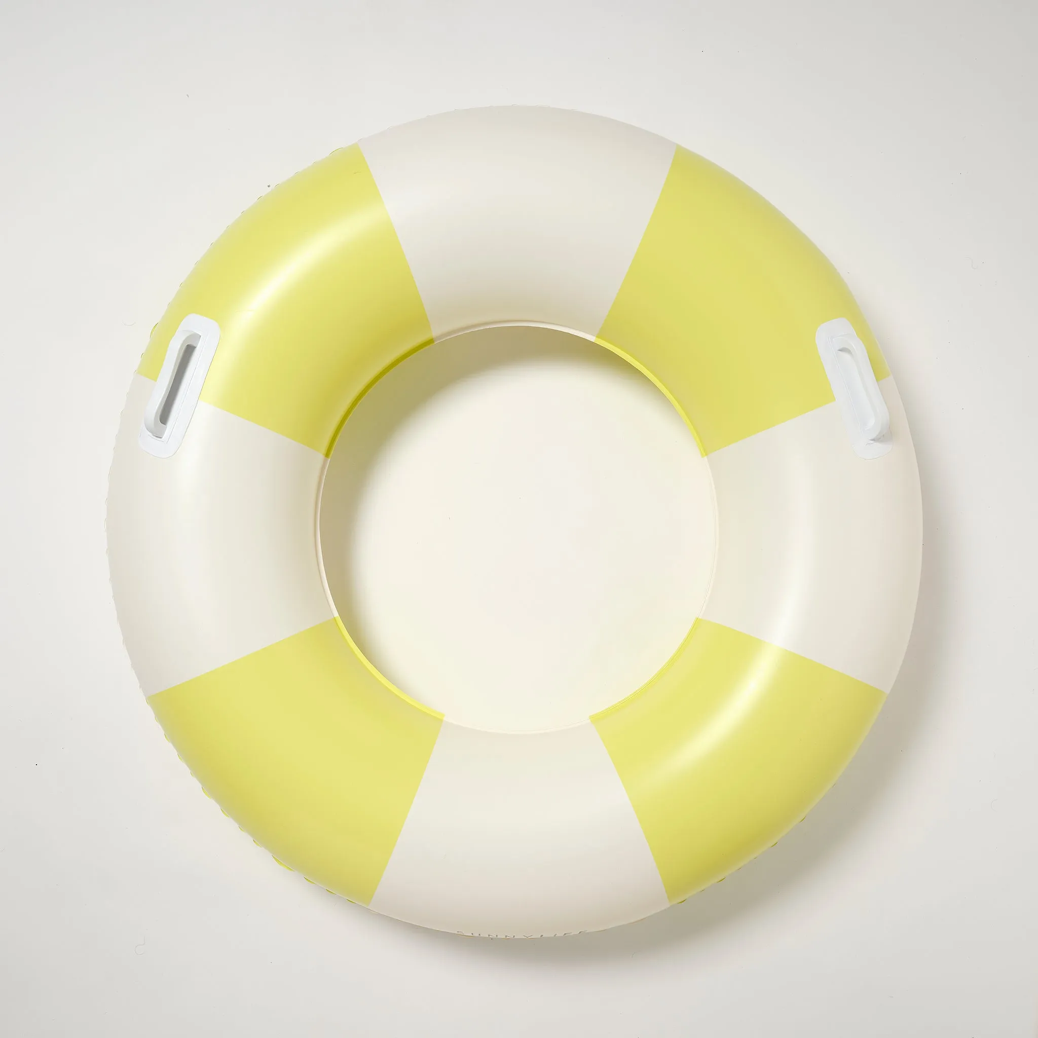 Slim Tube Pool Ring | Tides Out Citrus Stripe Sunnylife