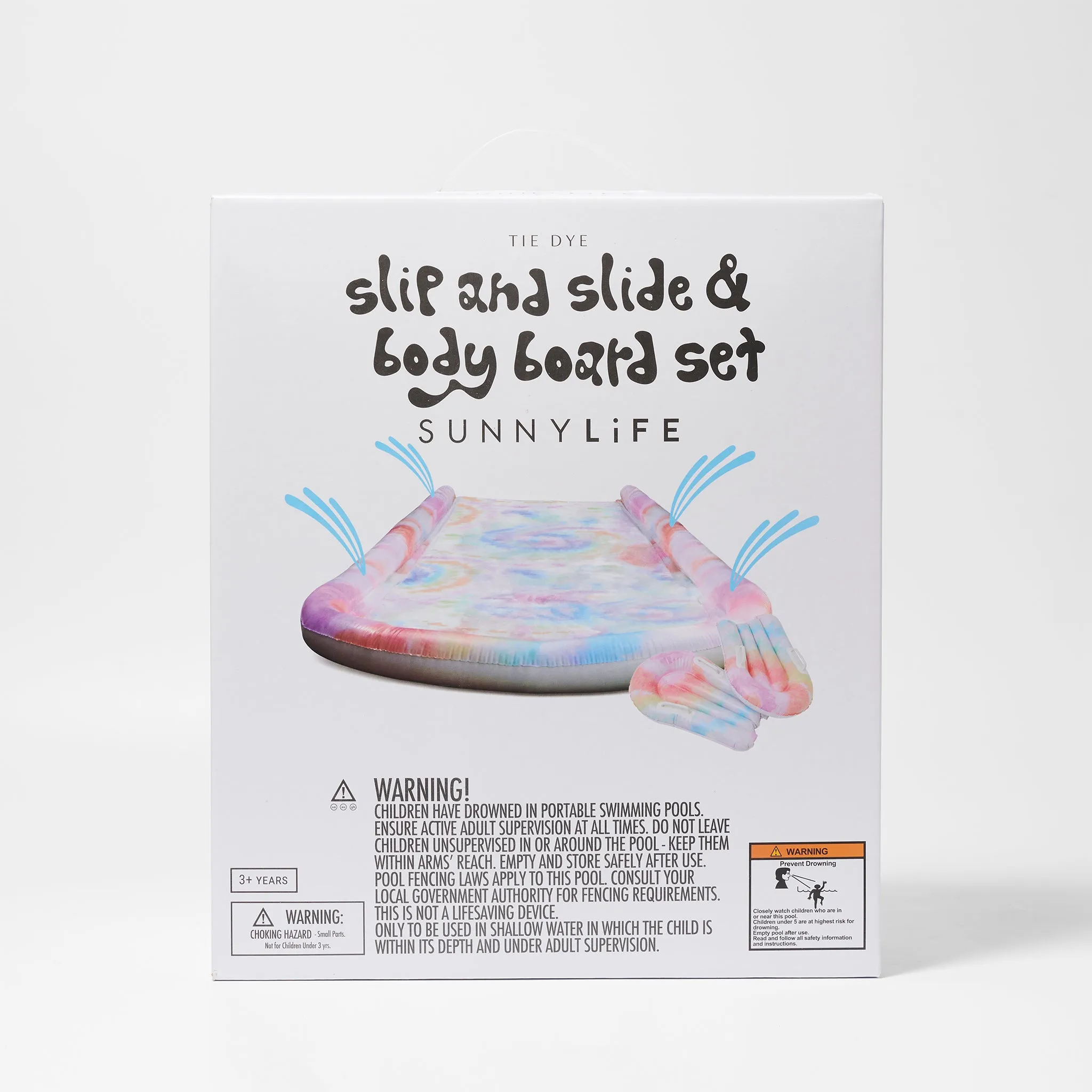Slip, Slide and Body Board Set | Tie Dye Multi Sunnylife
