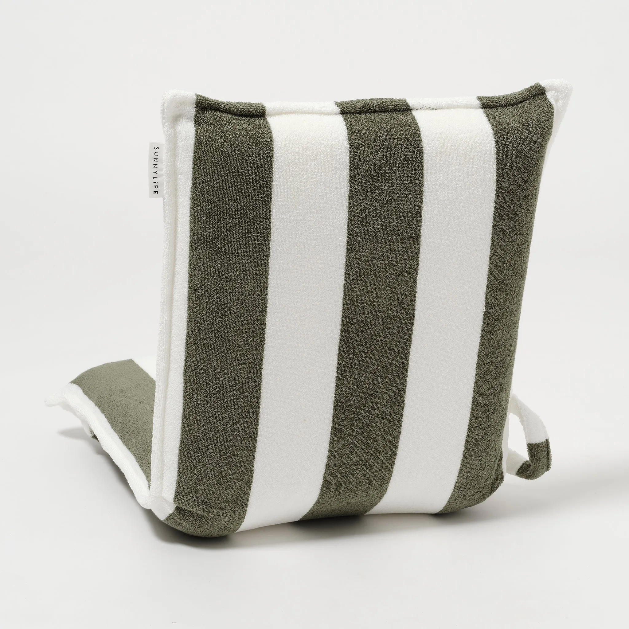 Terry Travel Lounger | The Vacay Olive Stripe Sunnylife