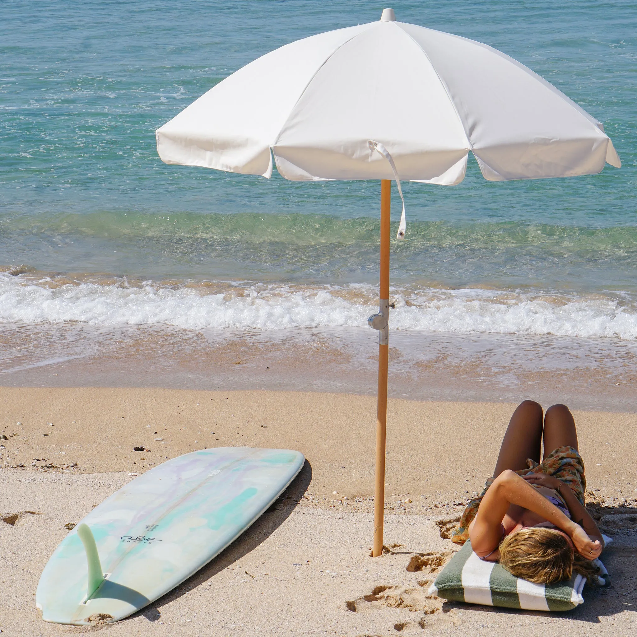 Terry Travel Lounger | The Vacay Olive Stripe Sunnylife