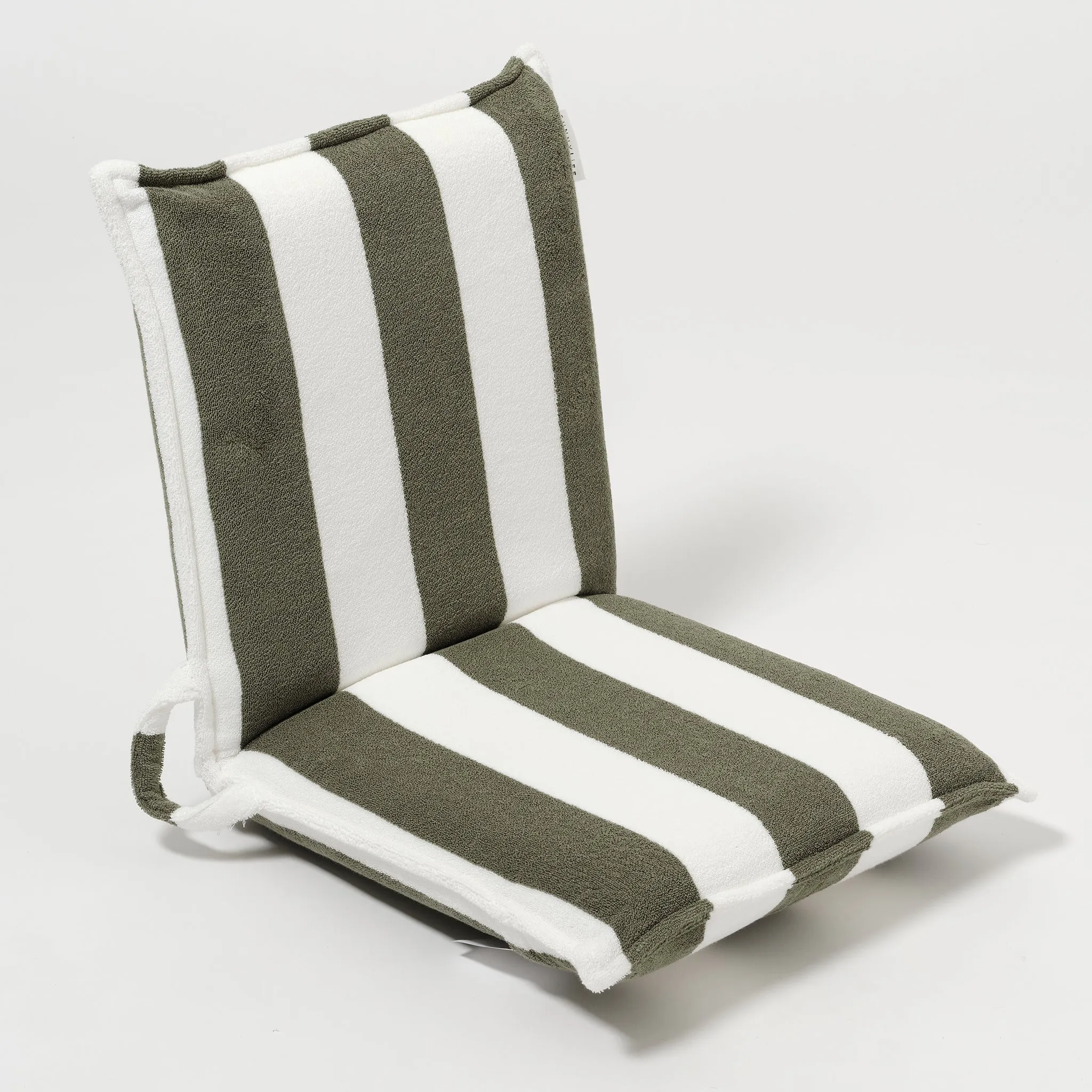 Terry Travel Lounger | The Vacay Olive Stripe Sunnylife