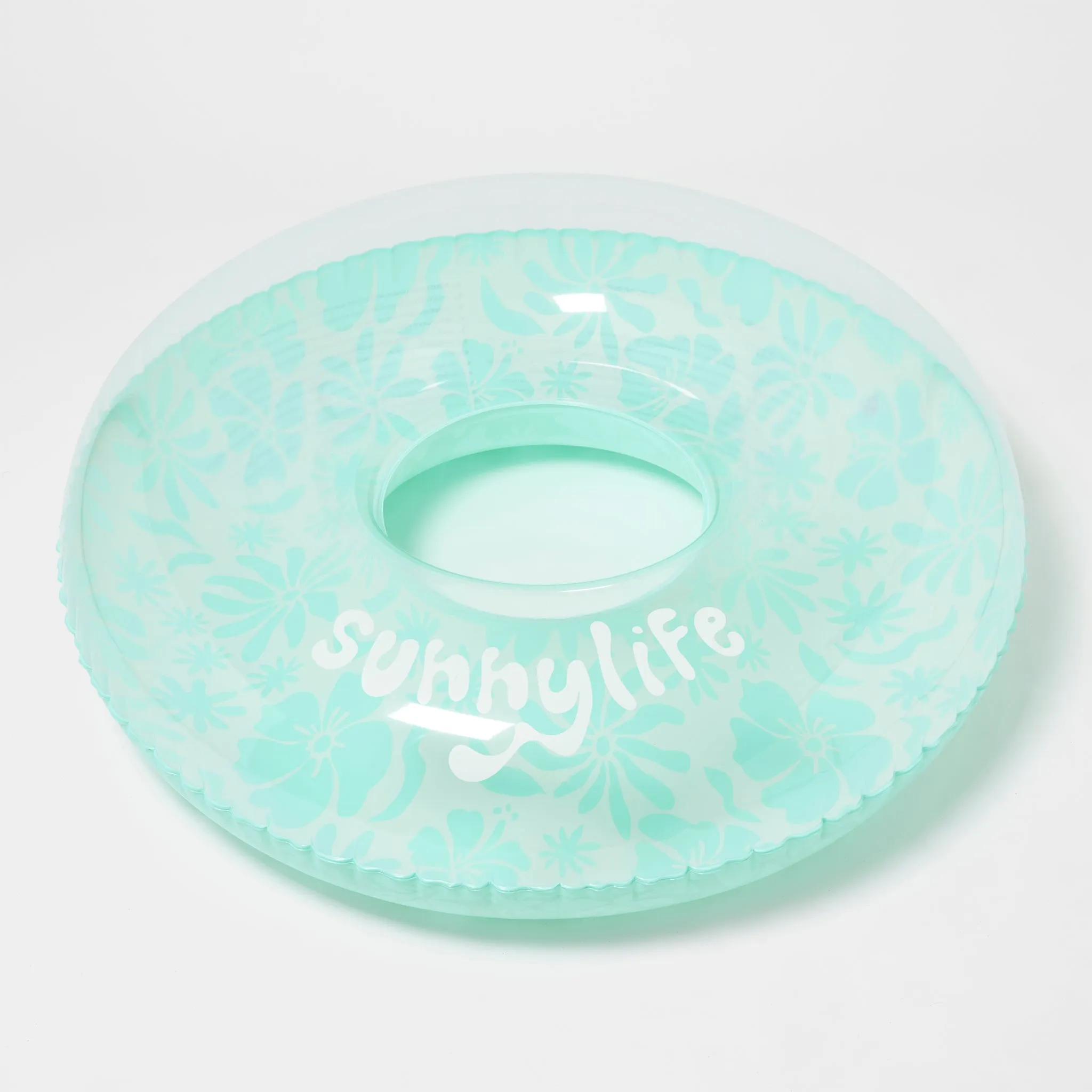 Tube Pool Ring | Floral Seafoam Sunnylife
