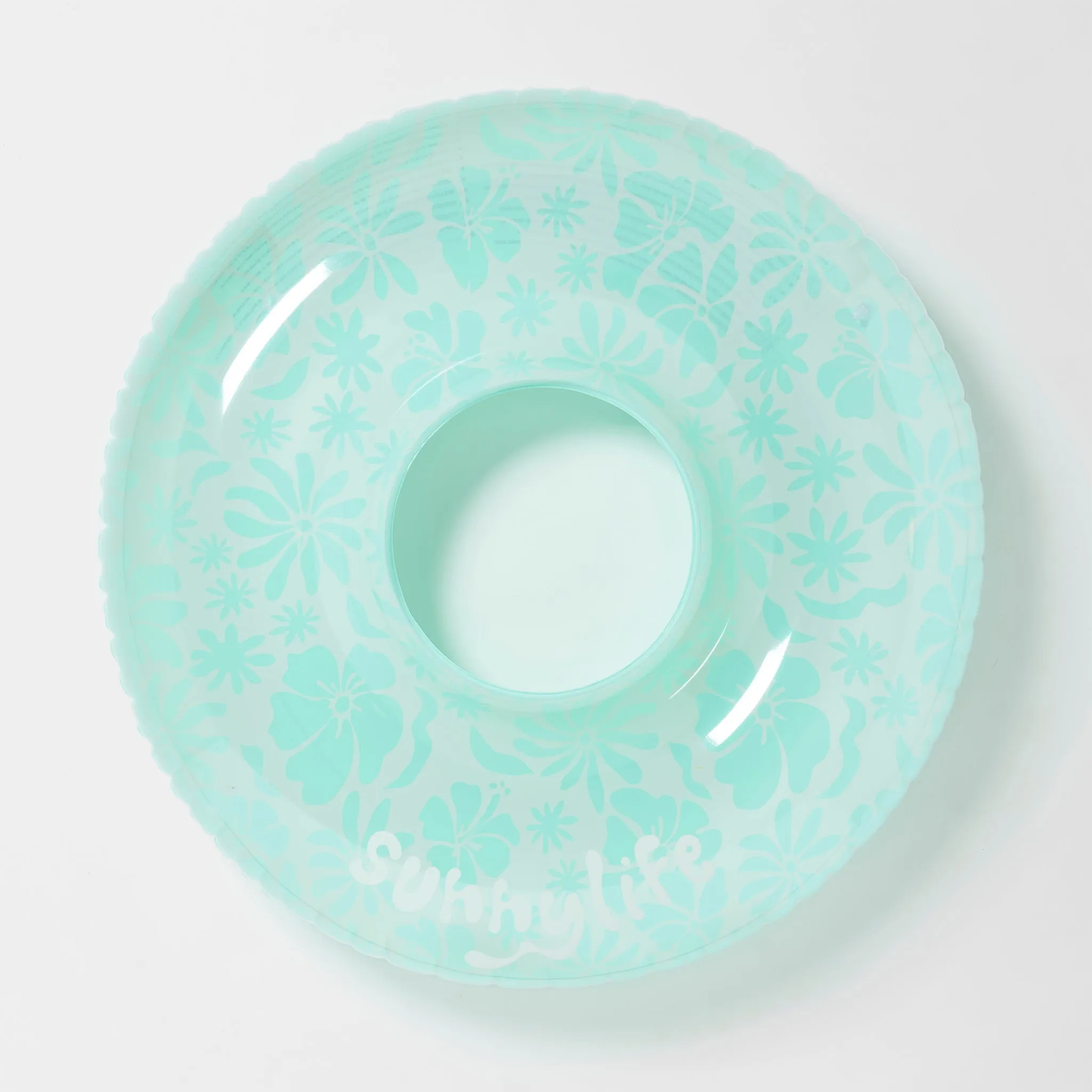 Tube Pool Ring | Floral Seafoam Sunnylife