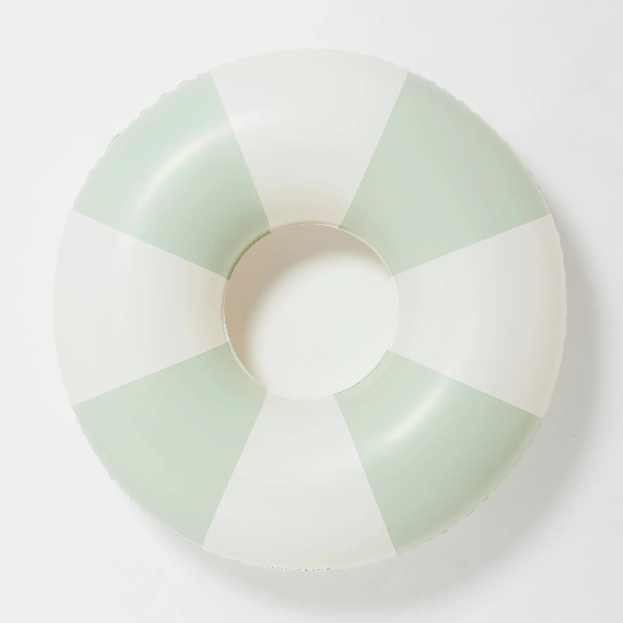 Tube Pool Ring | The Vacay Soft Olive Stripe Sunnylife