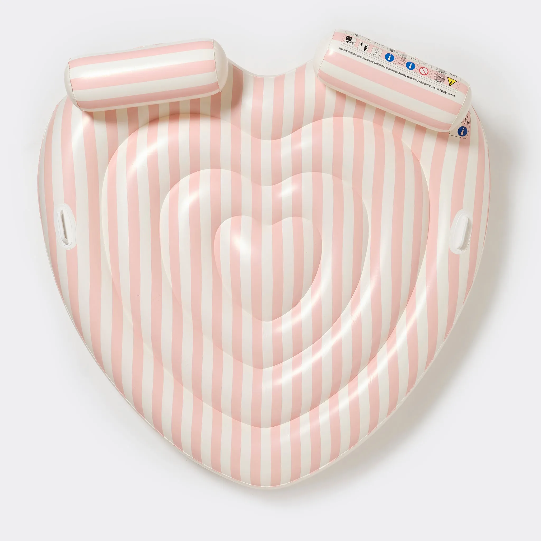 Twin Lie-On Float | Stole My Heart Pink Stripe Sunnylife