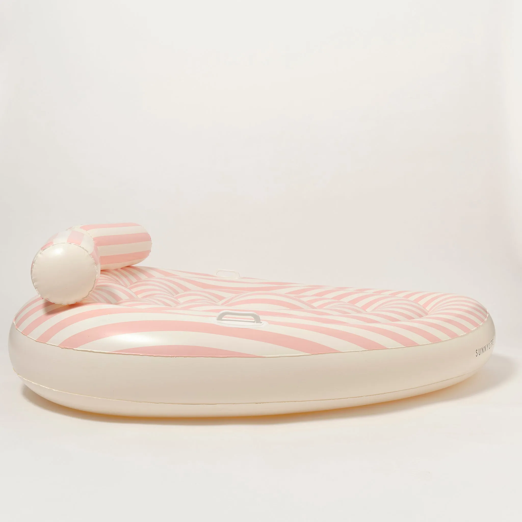 Twin Lie-On Float | Stole My Heart Pink Stripe Sunnylife