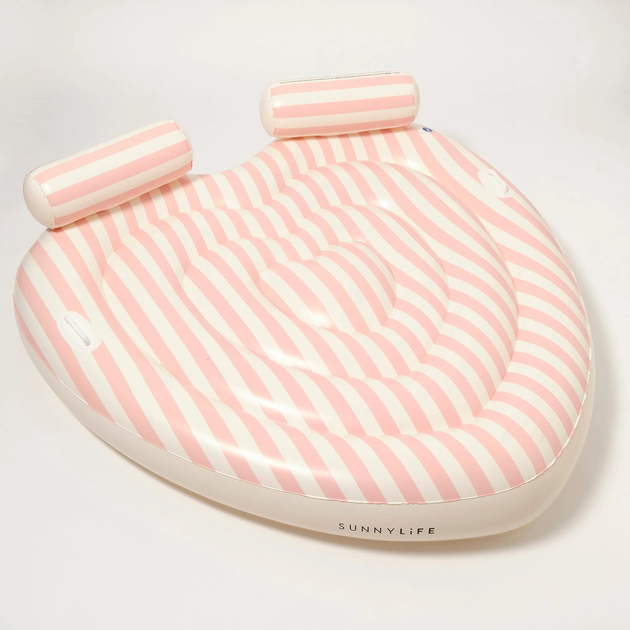 Twin Lie-On Float | Stole My Heart Pink Stripe Sunnylife