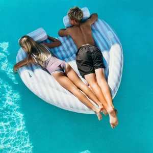 Twin Lie-On Float | Stole My Heart Pink Stripe Sunnylife