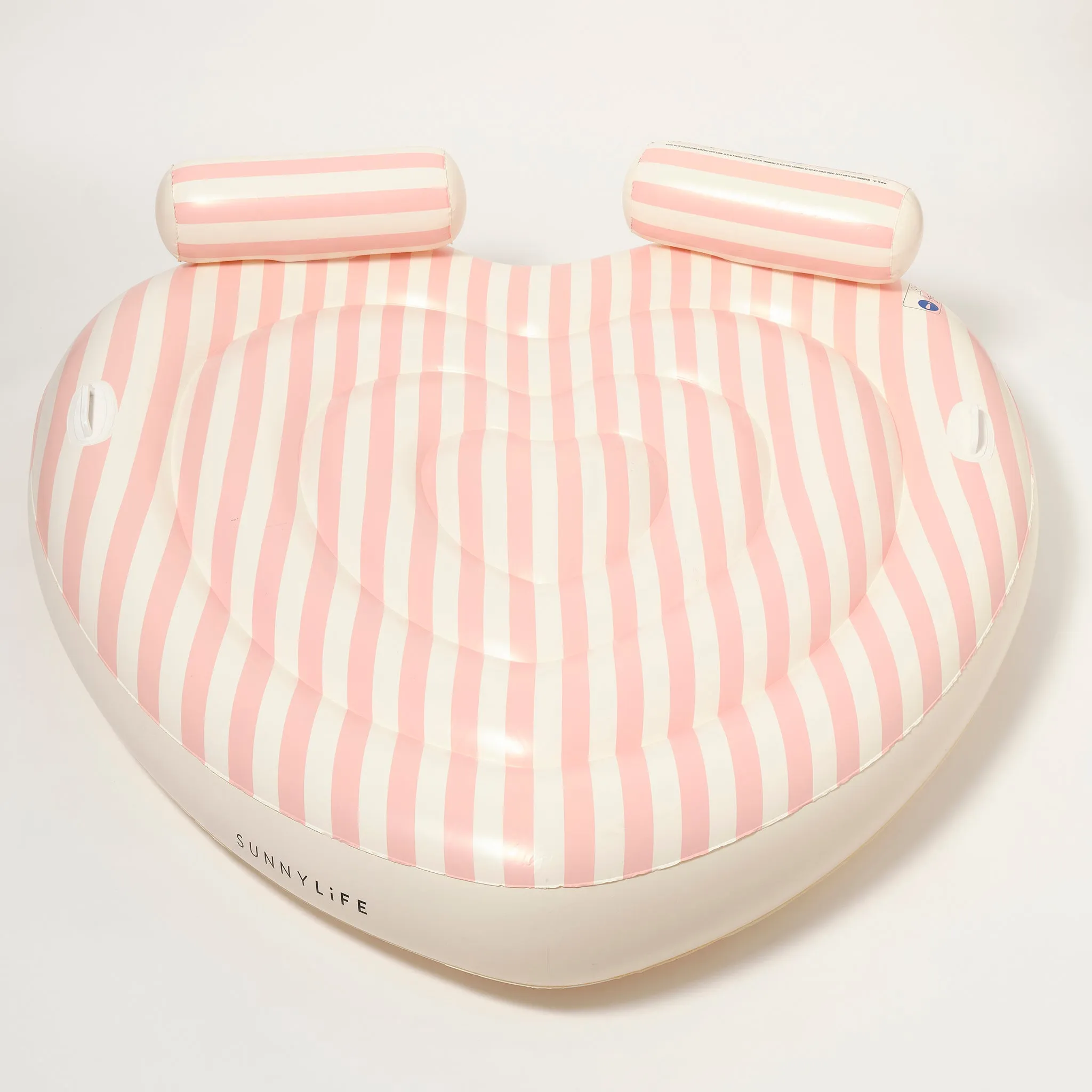 Twin Lie-On Float | Stole My Heart Pink Stripe Sunnylife