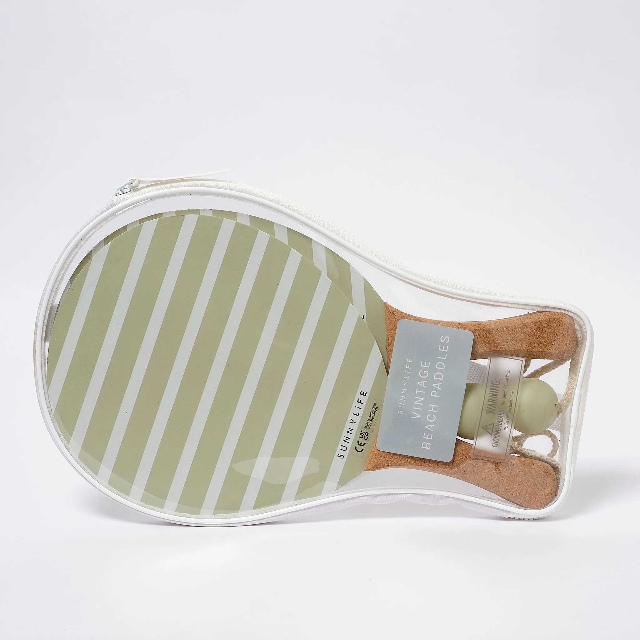 Vintage Beach Paddles | La Palma Sage Stripe Sunnylife