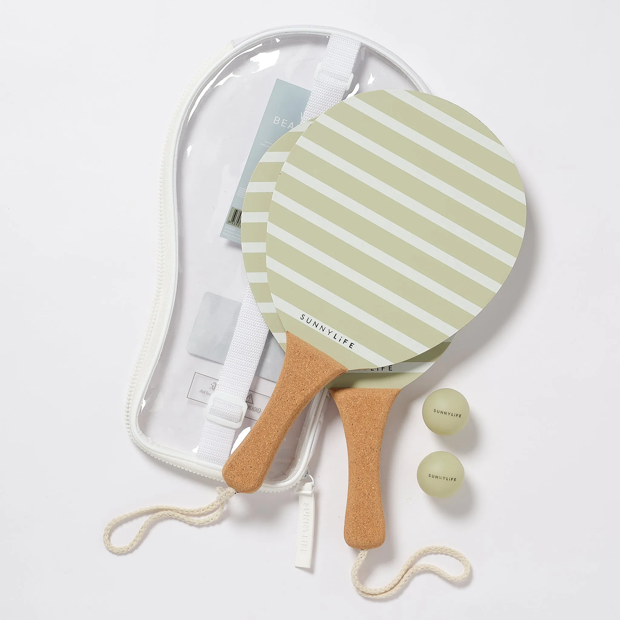 Vintage Beach Paddles | La Palma Sage Stripe Sunnylife
