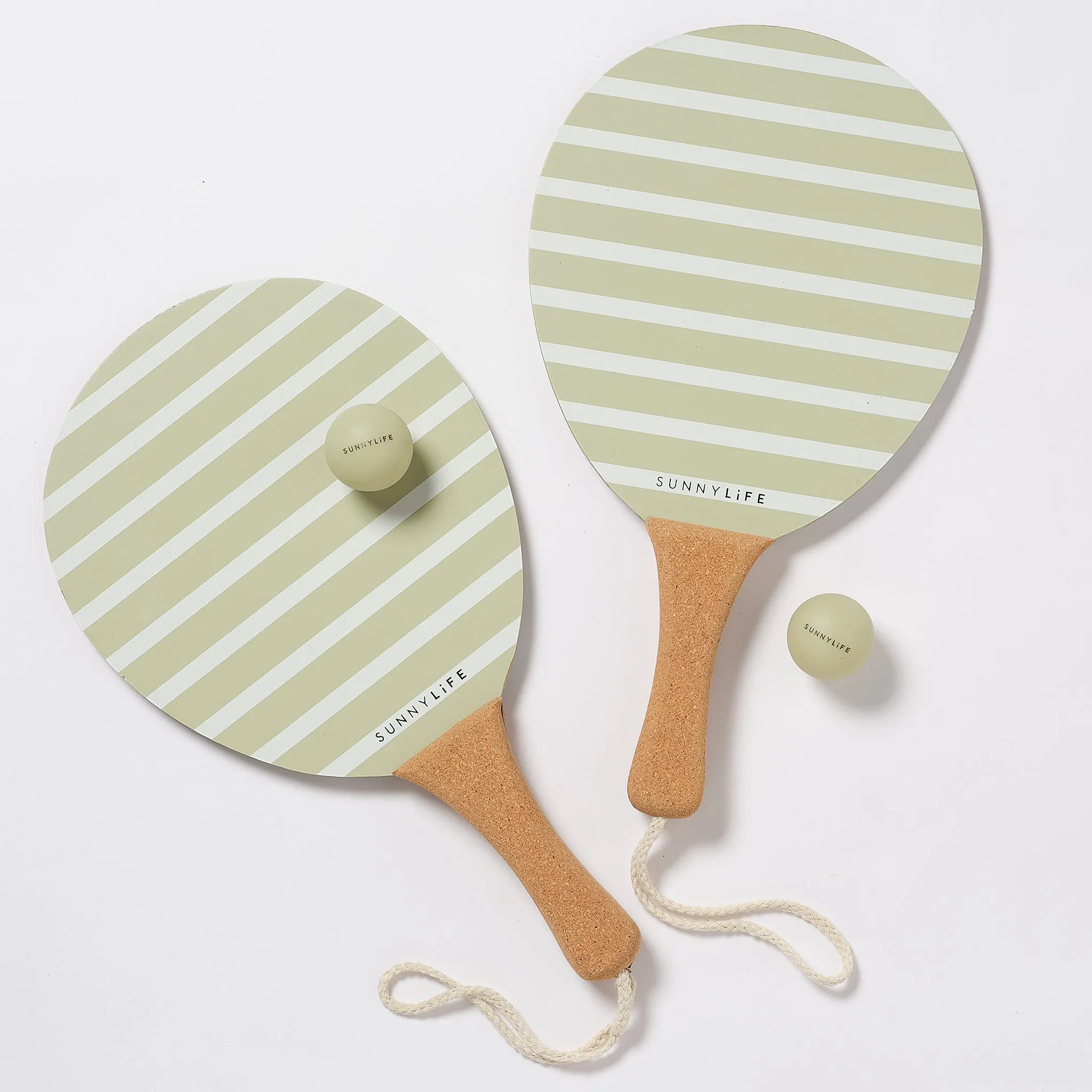 Vintage Beach Paddles | La Palma Sage Stripe Sunnylife