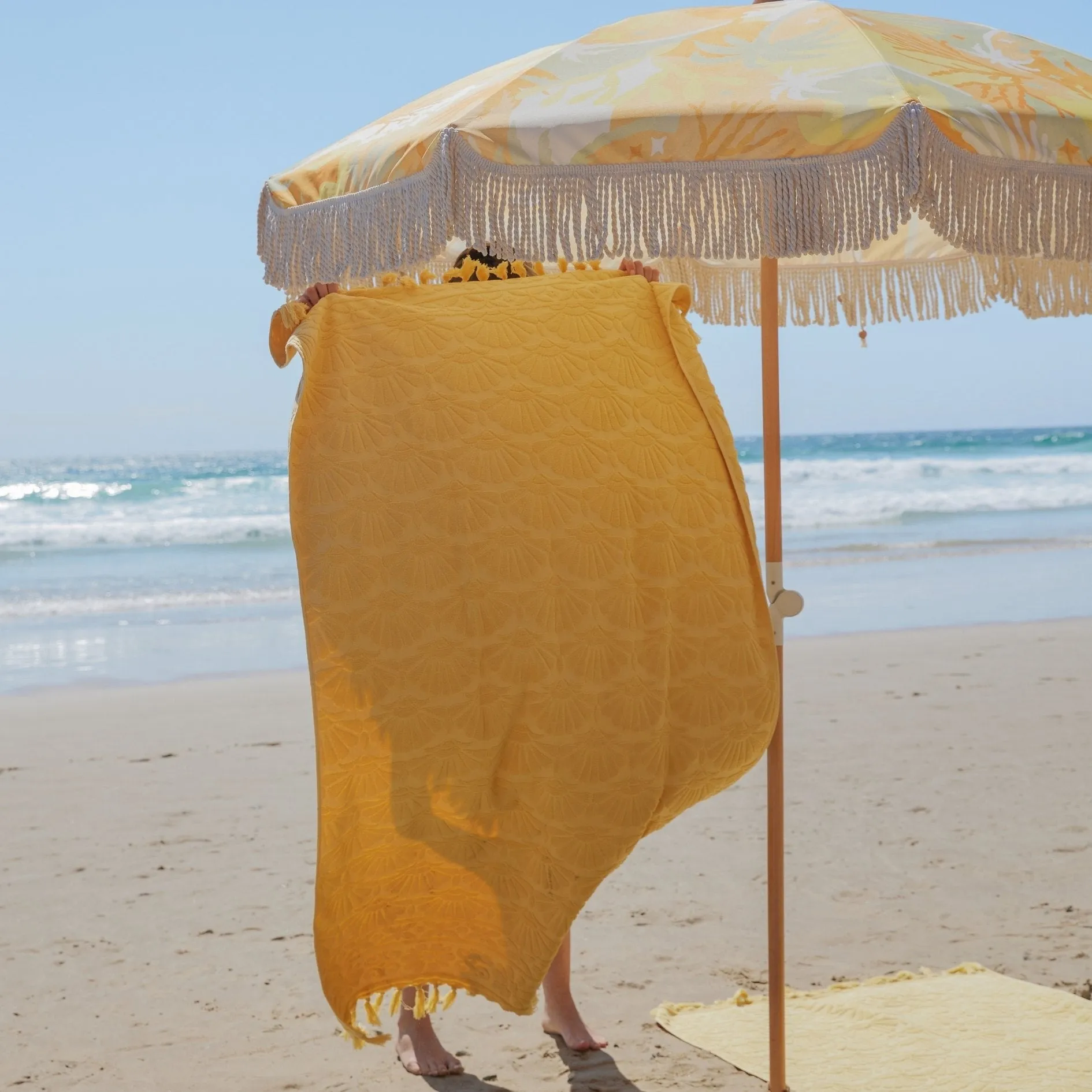 Zali Marigold Beach Towel ISAL LABEL